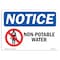 Signmission OSHA Notice, 3.5" Height, Non-Potable Water Sign With Symbol, 5" X 3.5", Landscape OS-NS-D-35-L-15103 - alternate 1
